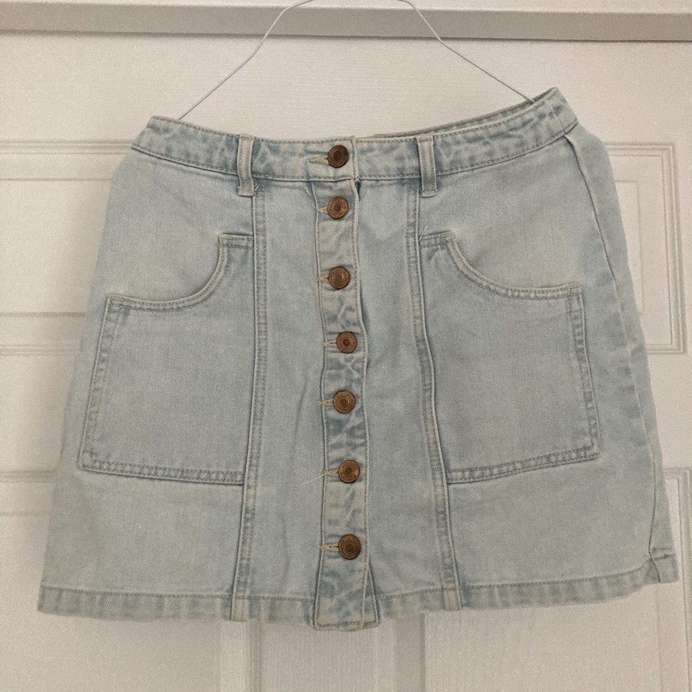 Mini denim skirt